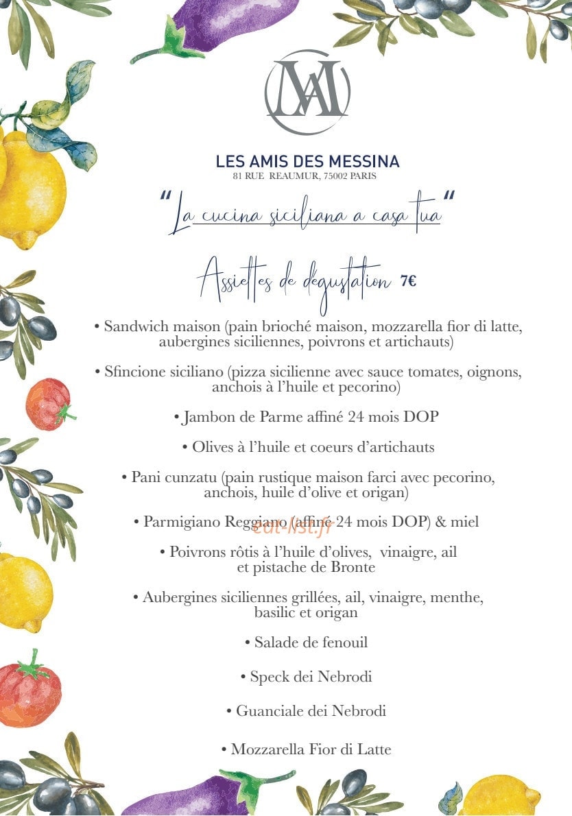 Les Amis des Messina — carte page 1