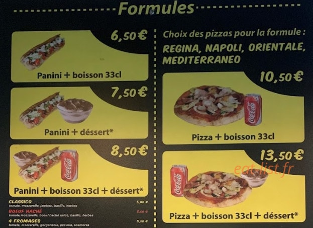 Les Artisans de la Pizza — carte page 8