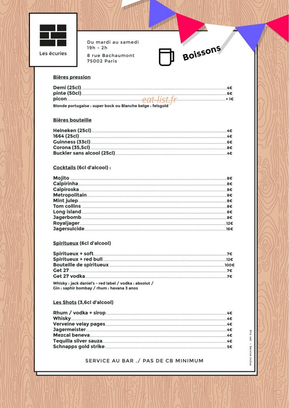 Les écuries — carte page 1
