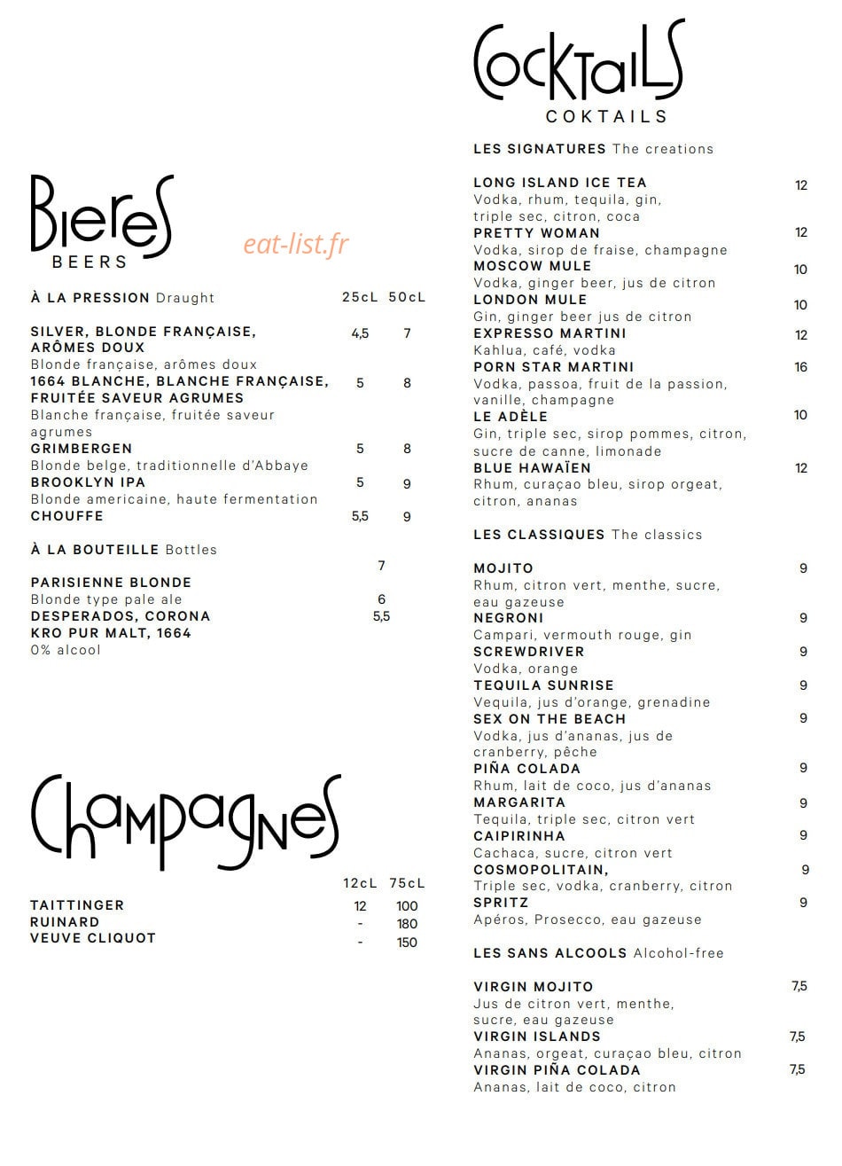 Les Pipelettes du Boulevard — carte page 5