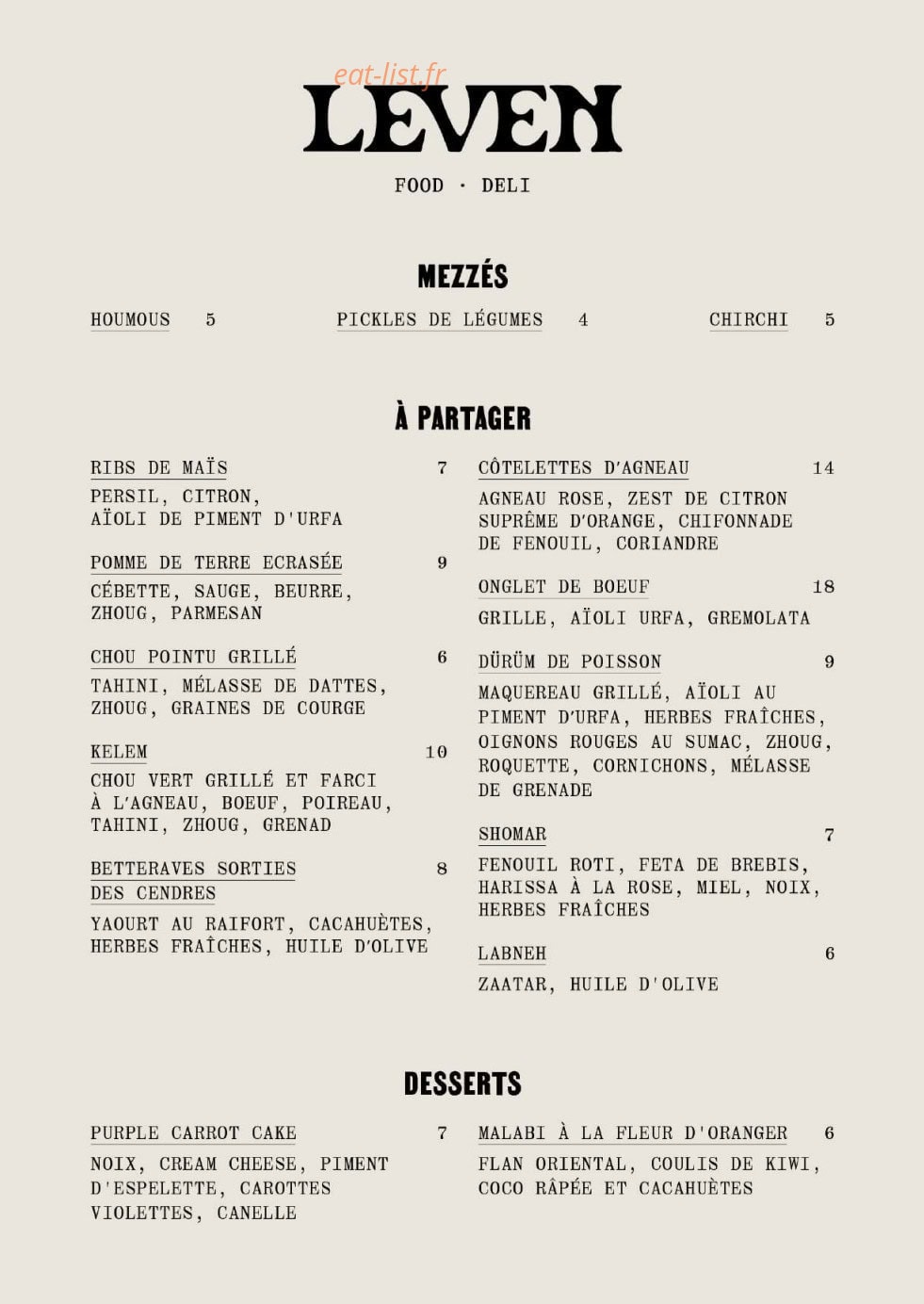 Leven — carte page 2