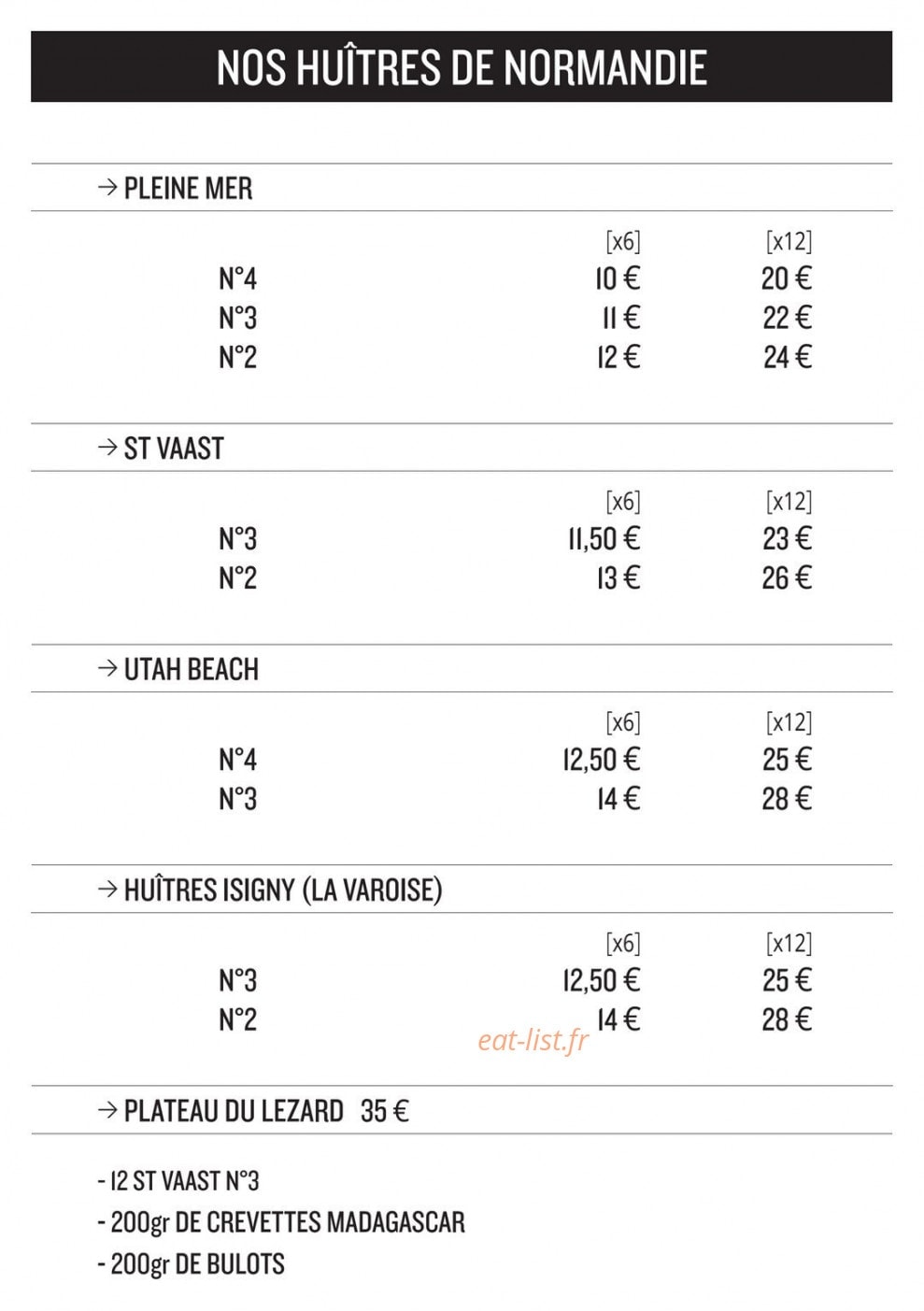 Lézard café — carte page 1