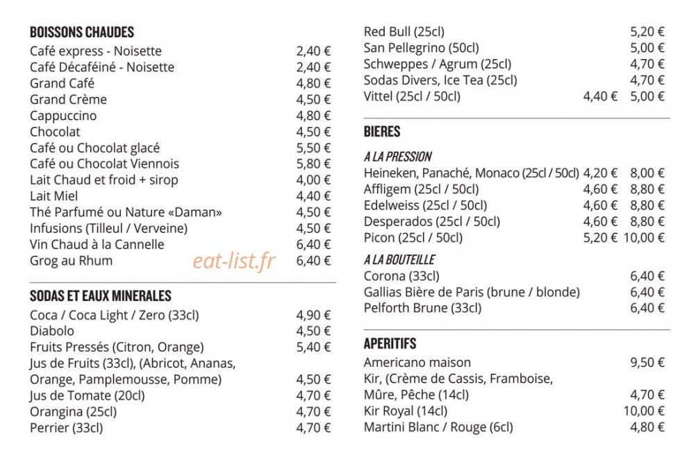 Lézard café — carte page 2
