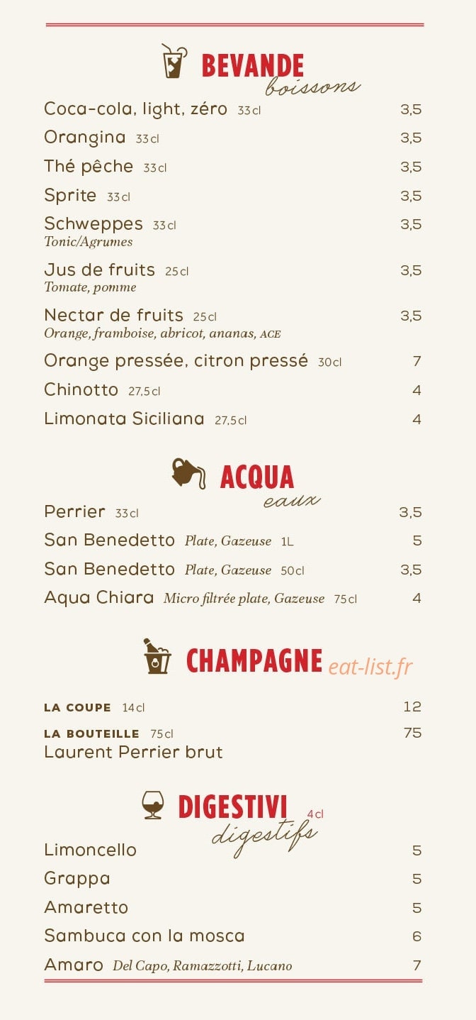 Little Italy Caffe — carte page 6