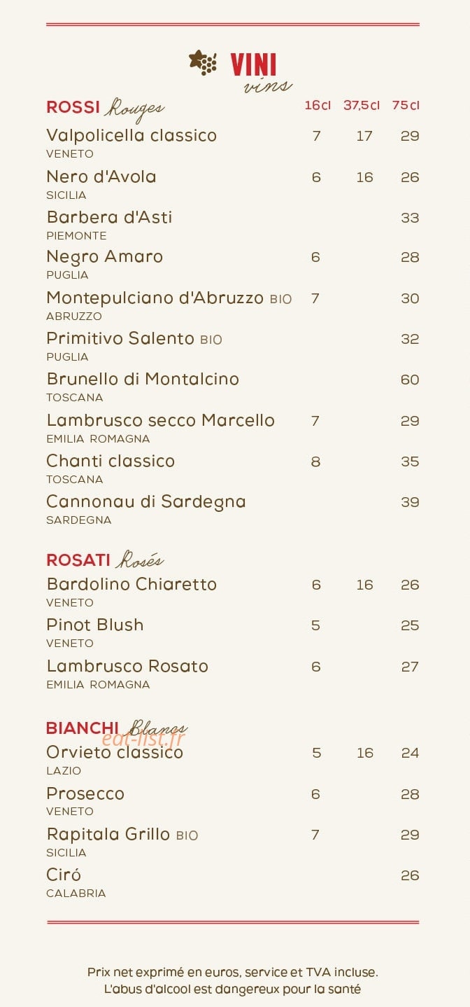 Little Italy Caffe — carte page 5