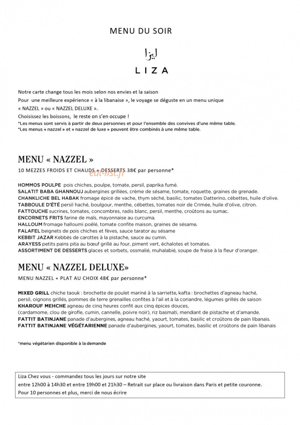 Liza  — carte page 1