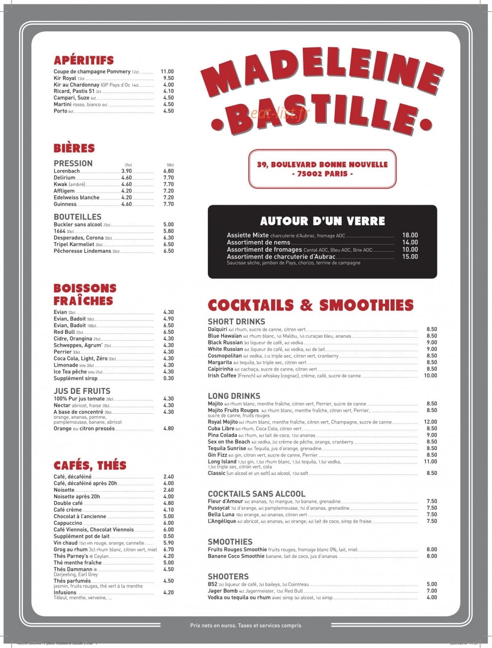 Madeleine — carte page 1