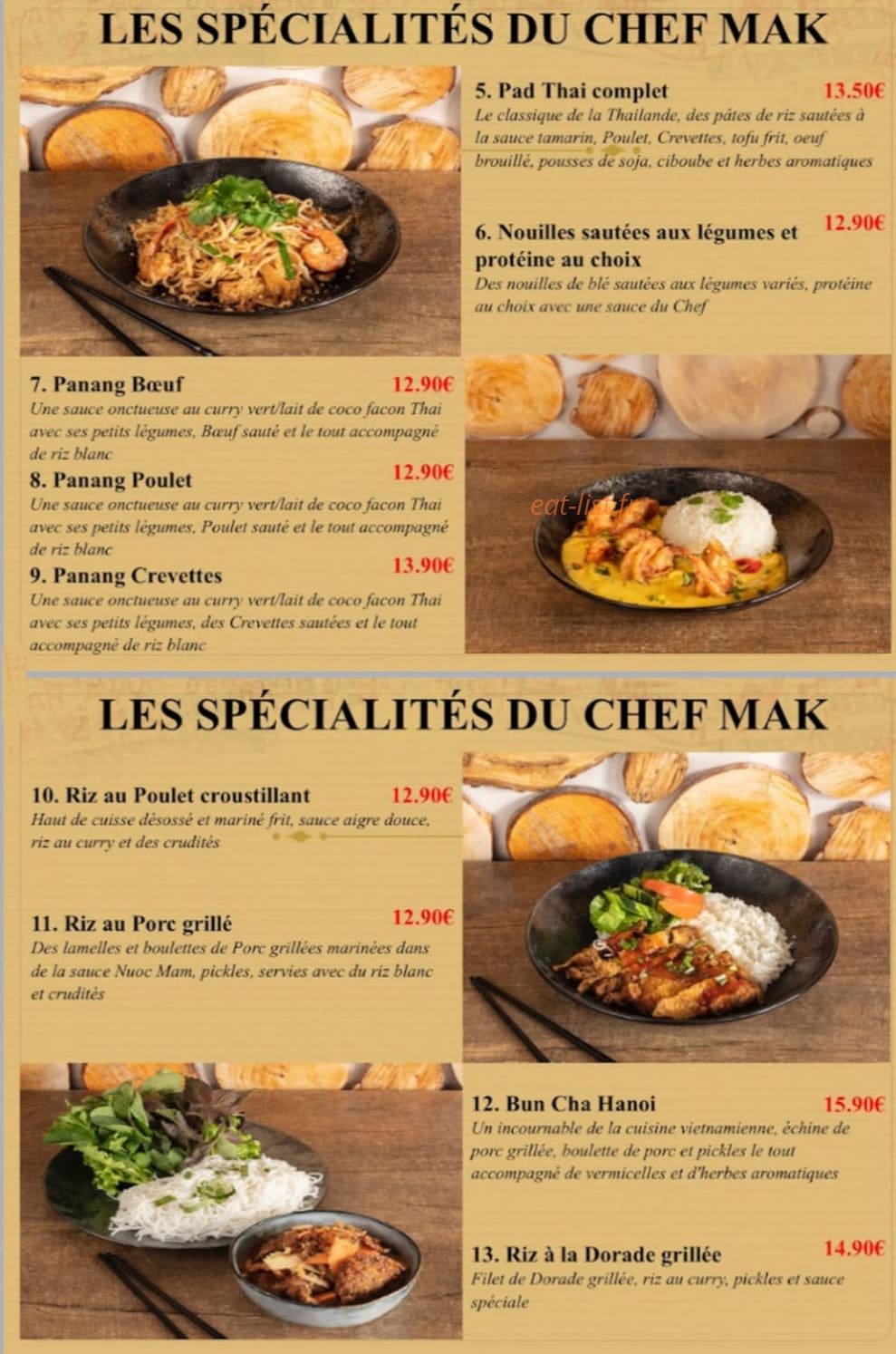 Makuisine Viet — carte page 3