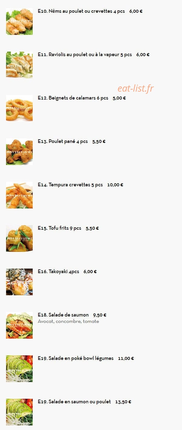 Matsu Sushi — carte page 23