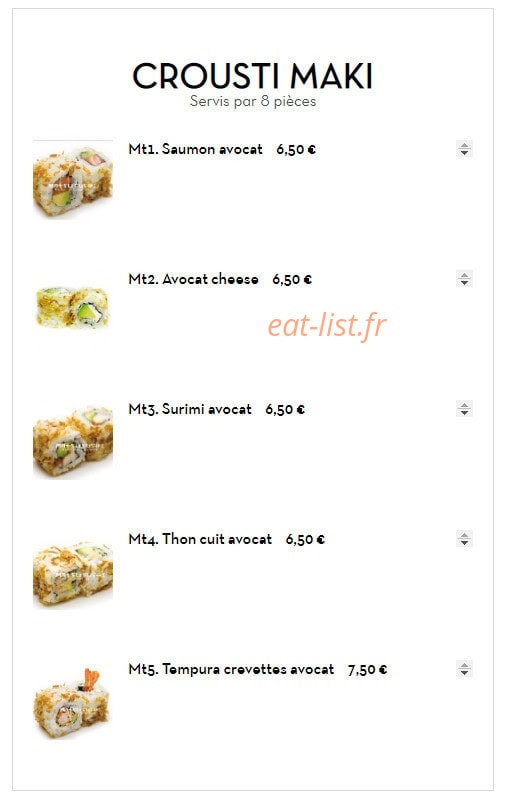 Matsu Sushi — carte page 5