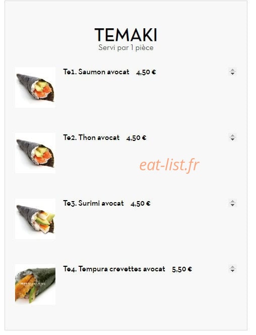 Matsu Sushi — carte page 8