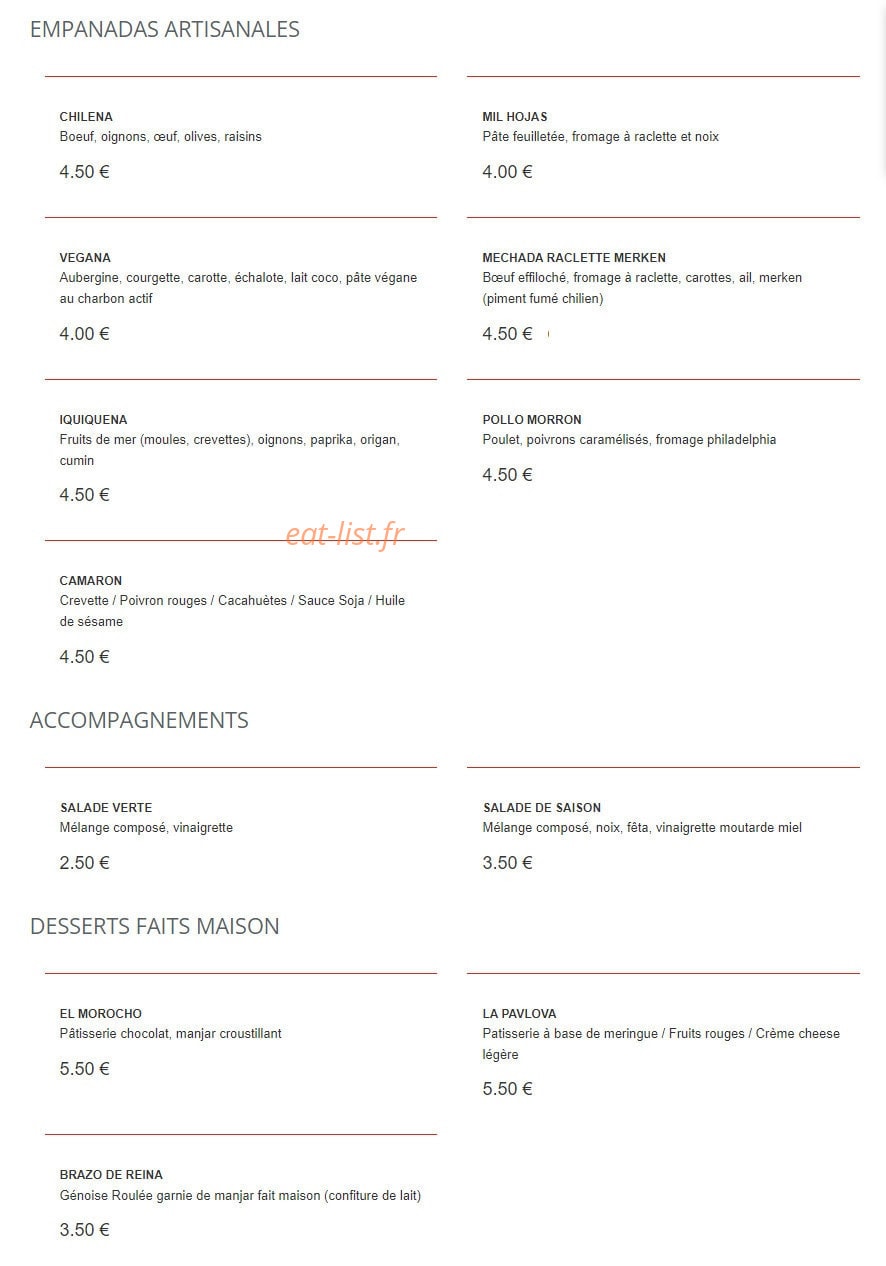 Mayli's Resto & Co — carte page 1