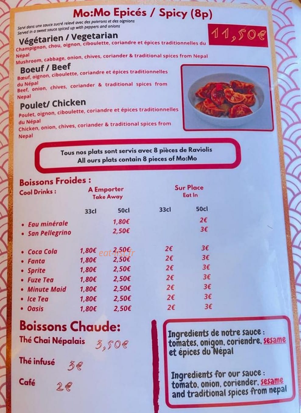 MoMo House — carte page 3
