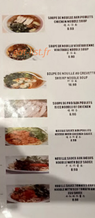 Nouille Vivante — carte page 3
