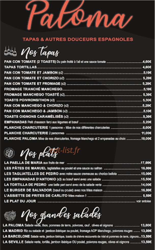 Paloma — carte page 1
