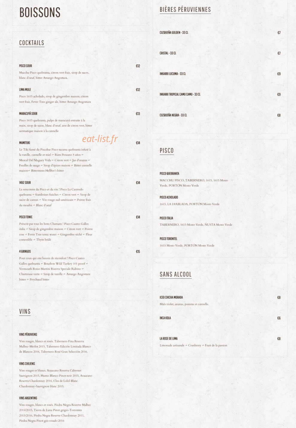 Piscobar — carte page 3