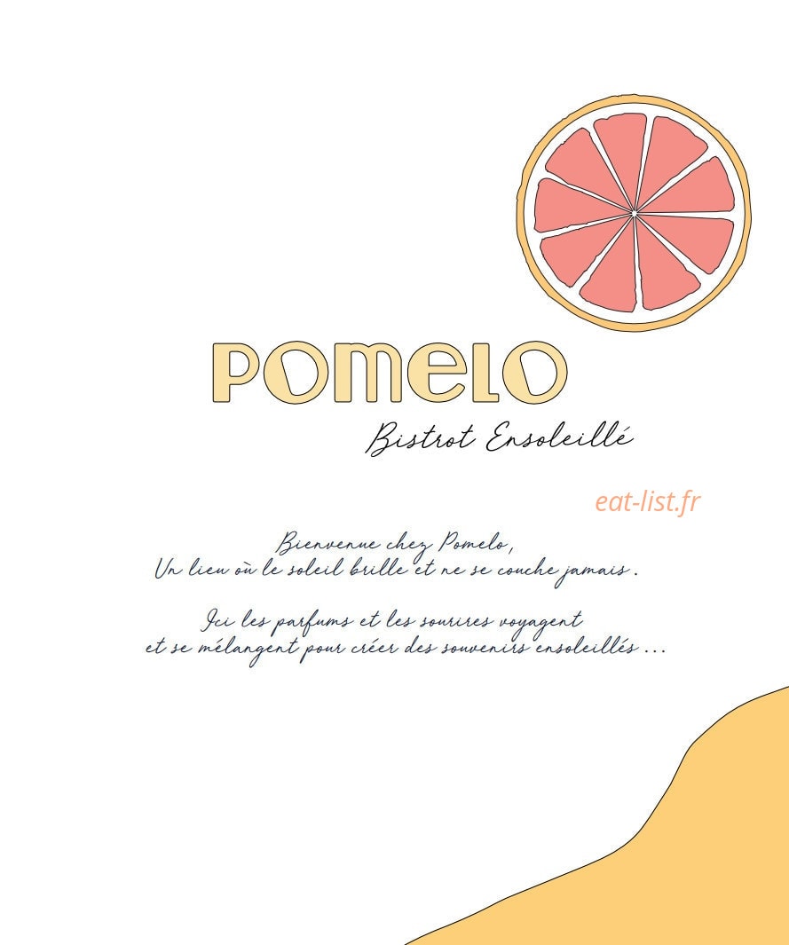 Pomelo Bistrot — carte page 1