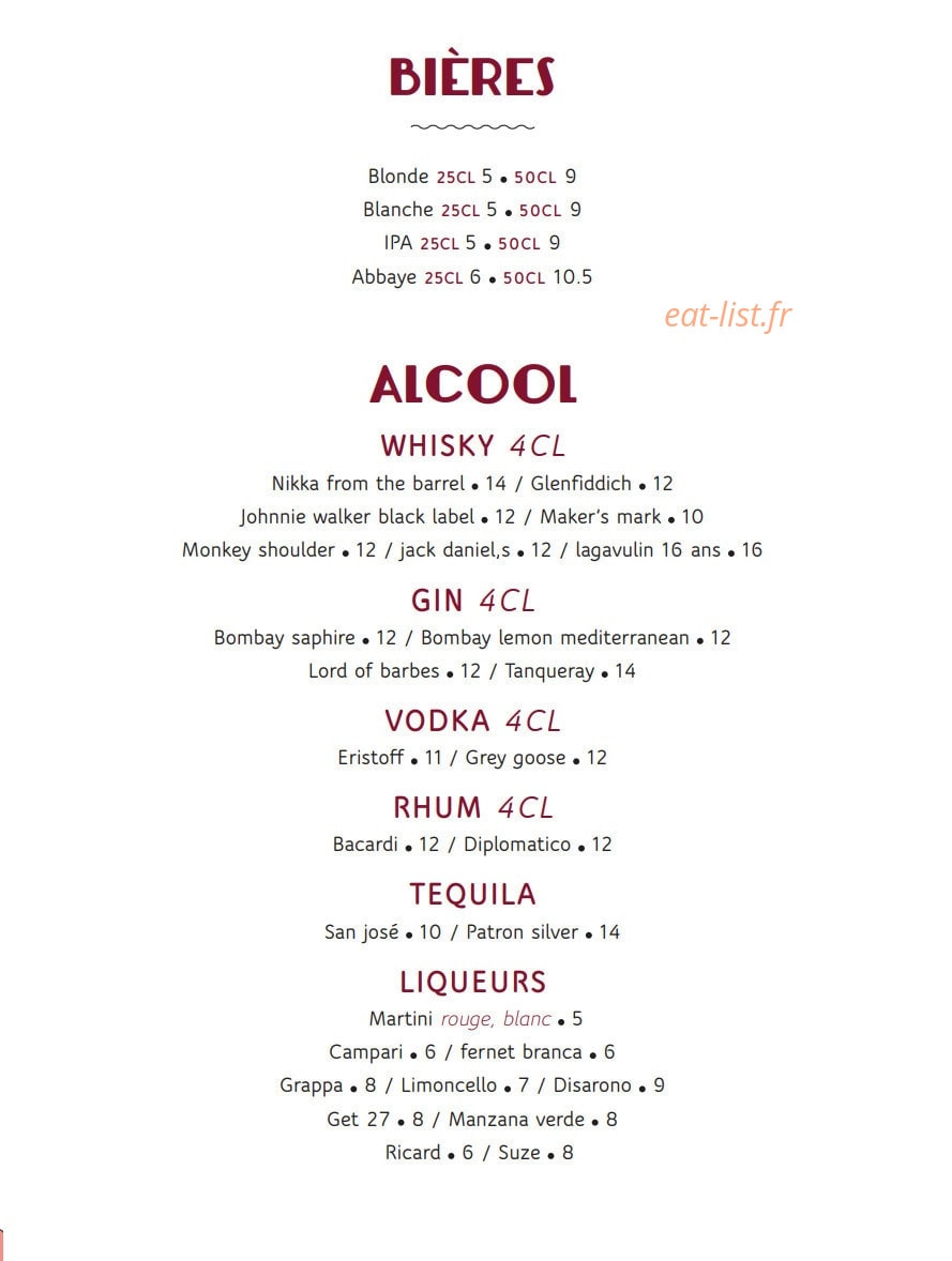 Pomelo Bistrot — carte page 8