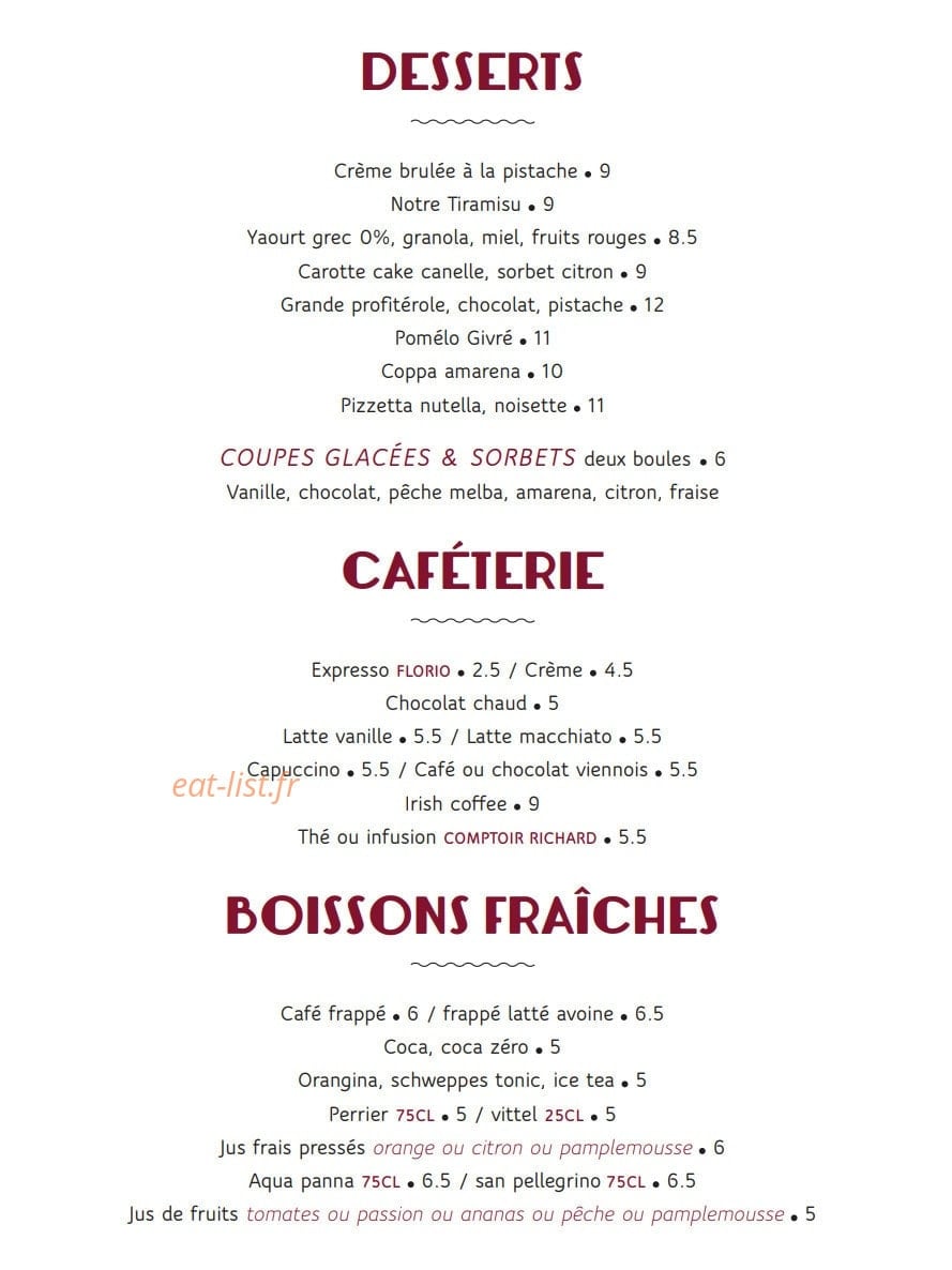 Pomelo Bistrot — carte page 6