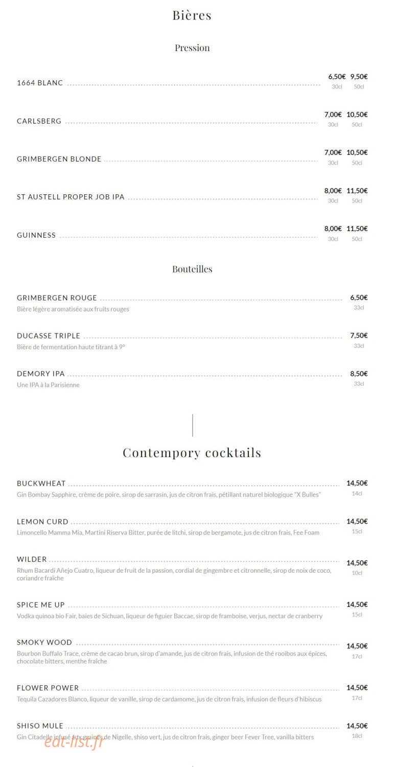 Public House Paris — carte page 6