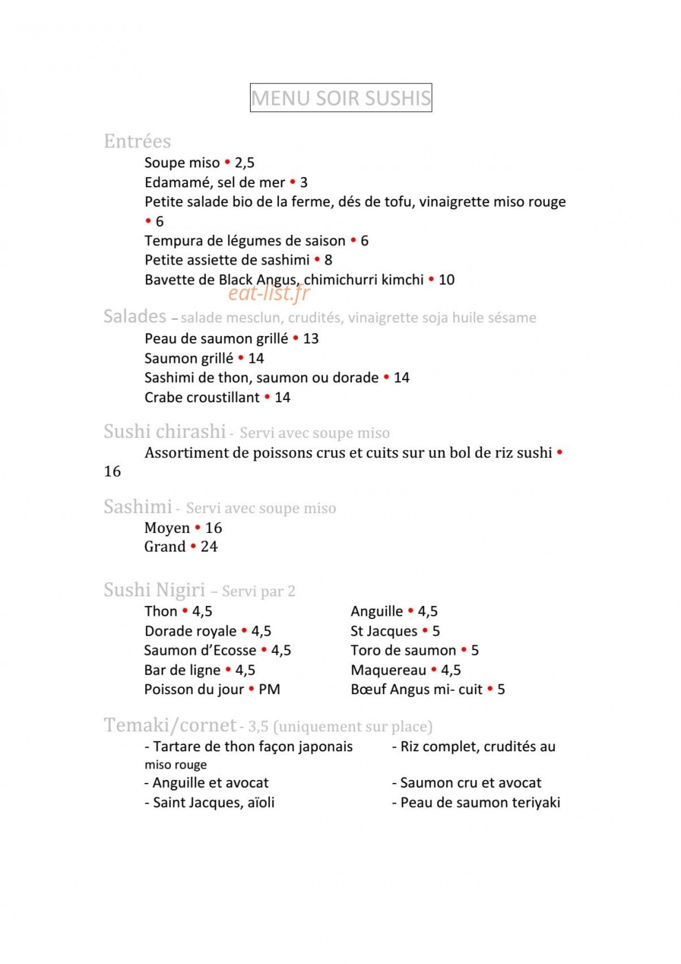 Rice and Fish — carte page 3