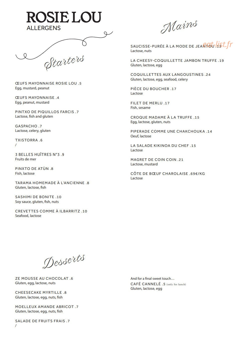 Rosie Lou — carte page 4
