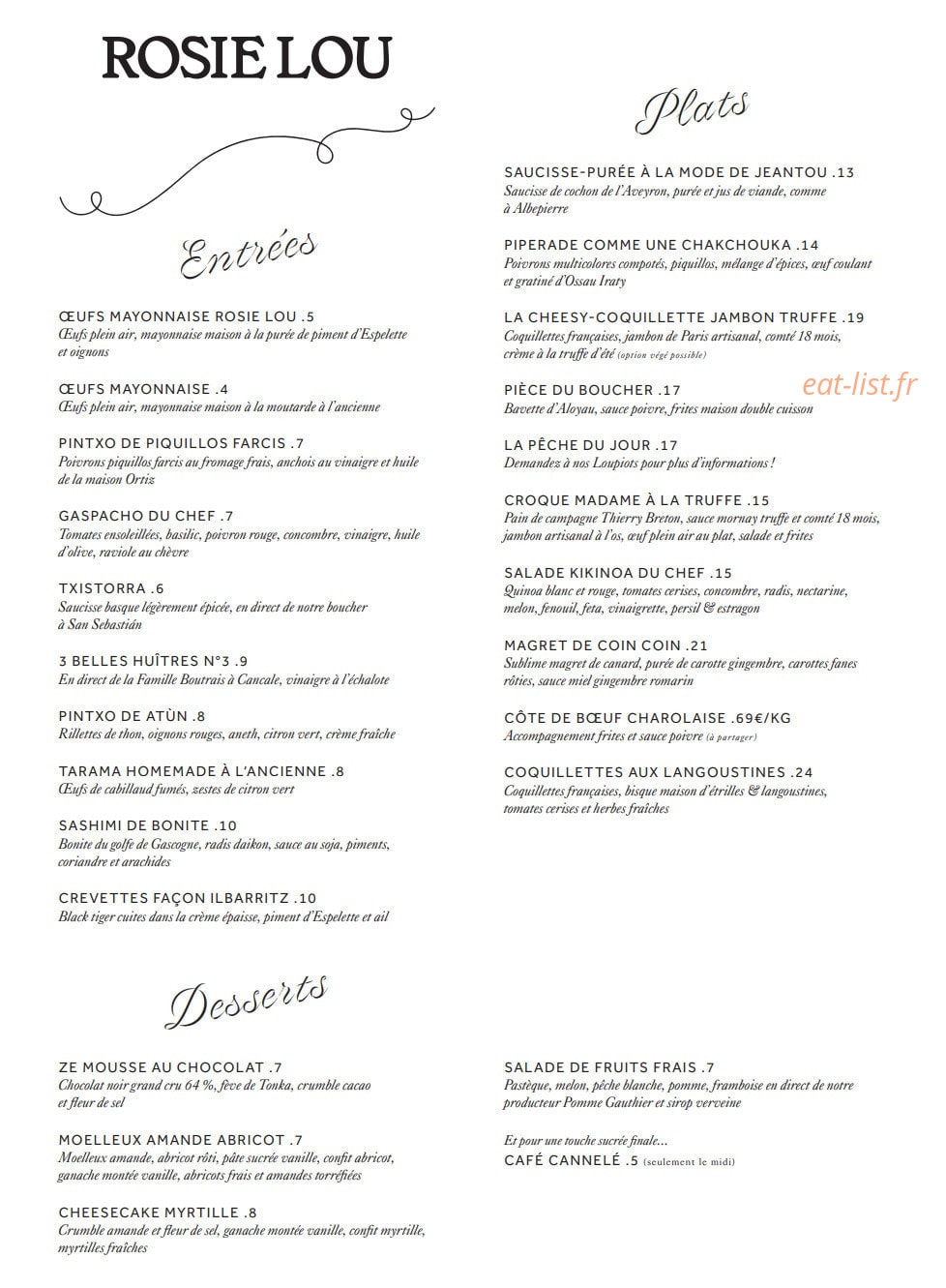 Rosie Lou — carte page 1