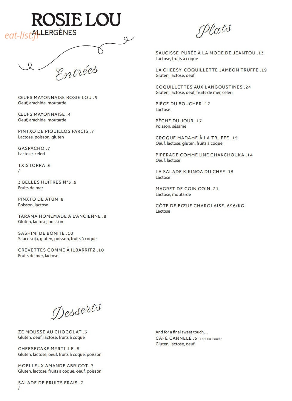 Rosie Lou — carte page 3