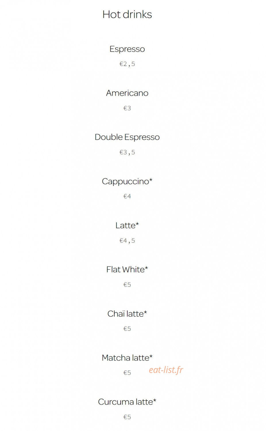 Spirulina Coffee — carte page 4
