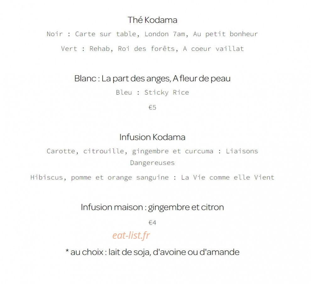 Spirulina Coffee — carte page 5