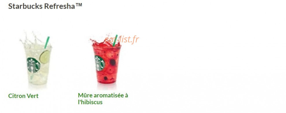 Starbucks coffee — carte page 11
