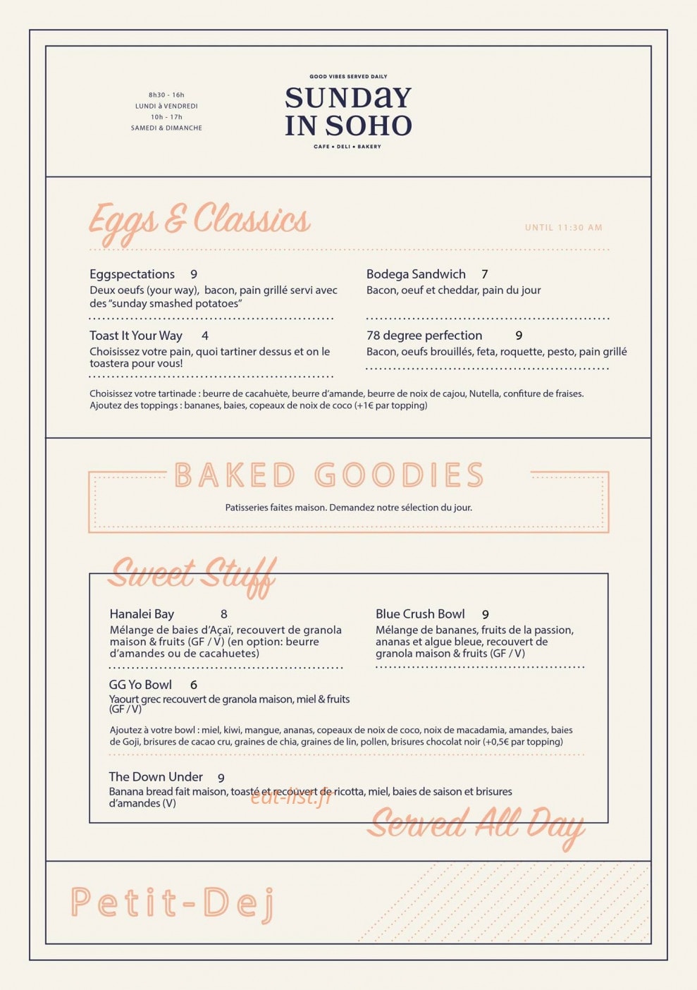 Sunday in Soho — carte page 2