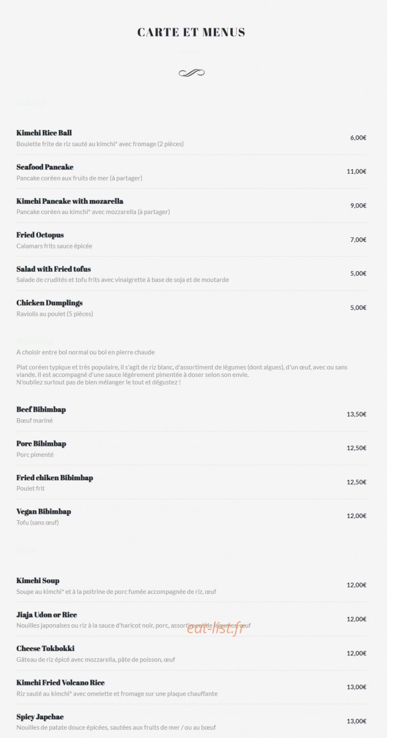 Sweetea's — carte page 1