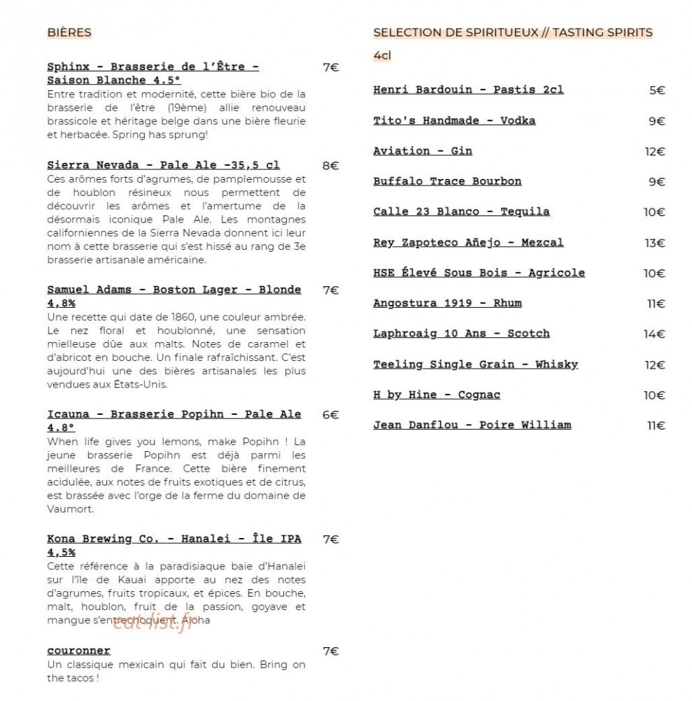The Cali Sisters — carte page 11