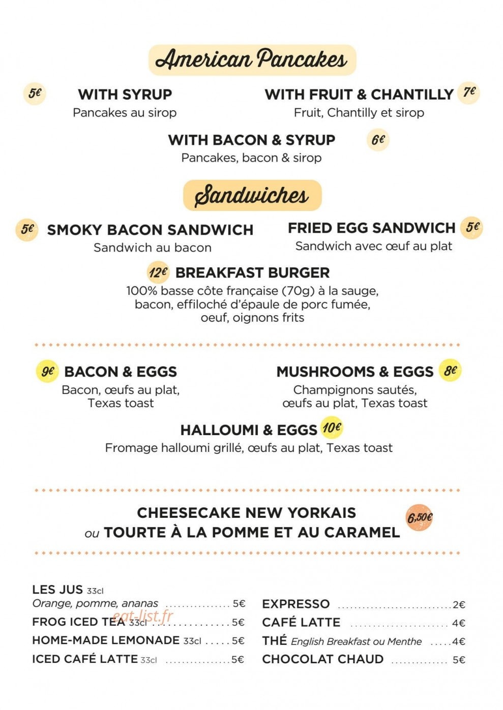 The Frog & Underground — carte page 10