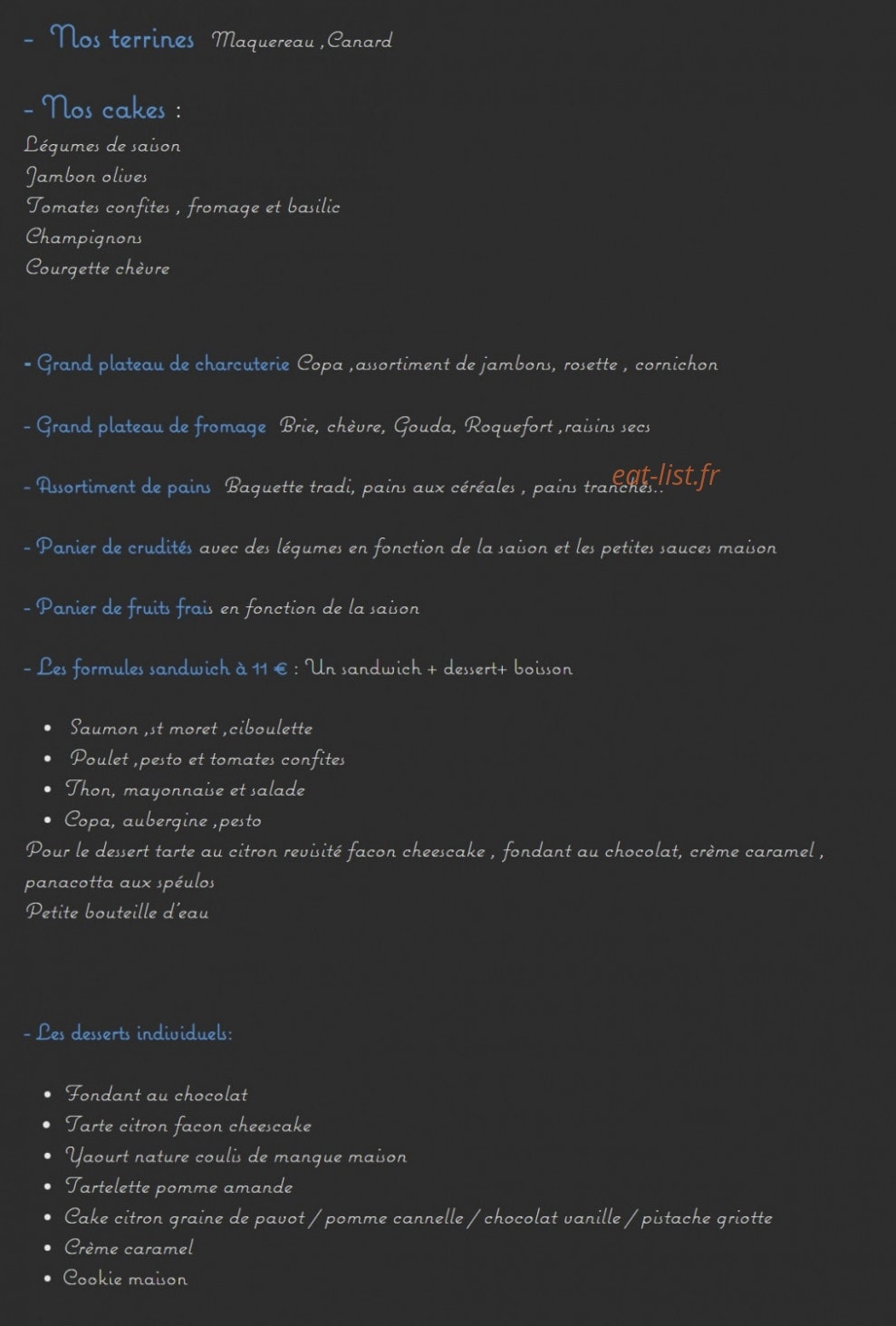 Un Monde Gourmand — carte page 5