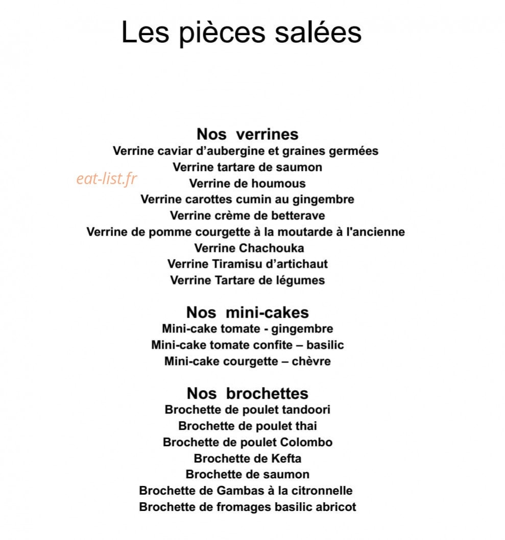 Un Monde Gourmand — carte page 1