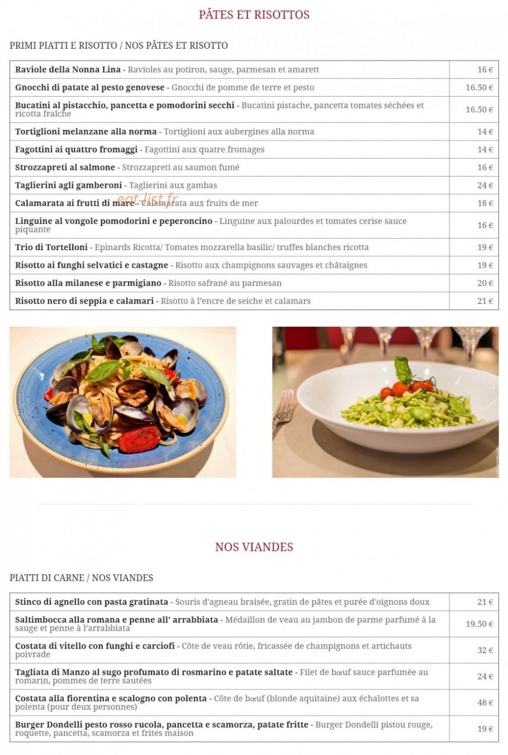 Villa Dondelli — carte page 2