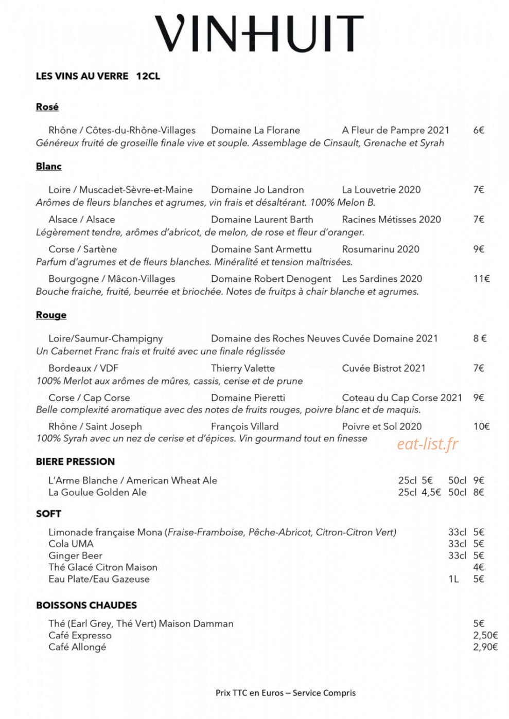 Vin Huit — carte page 2