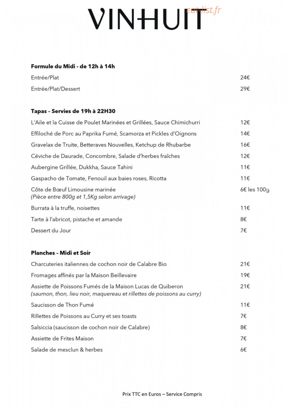Vin Huit — carte page 1