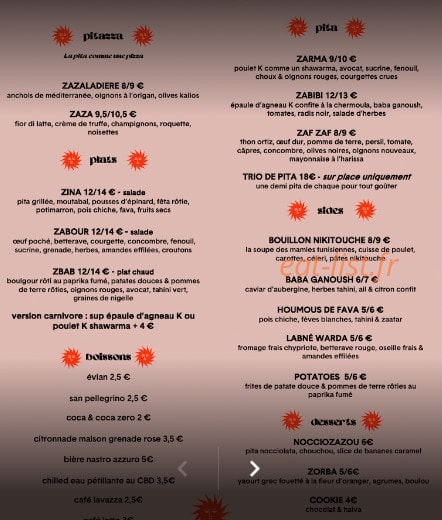 Zaza par Yoni Saada — carte page 1