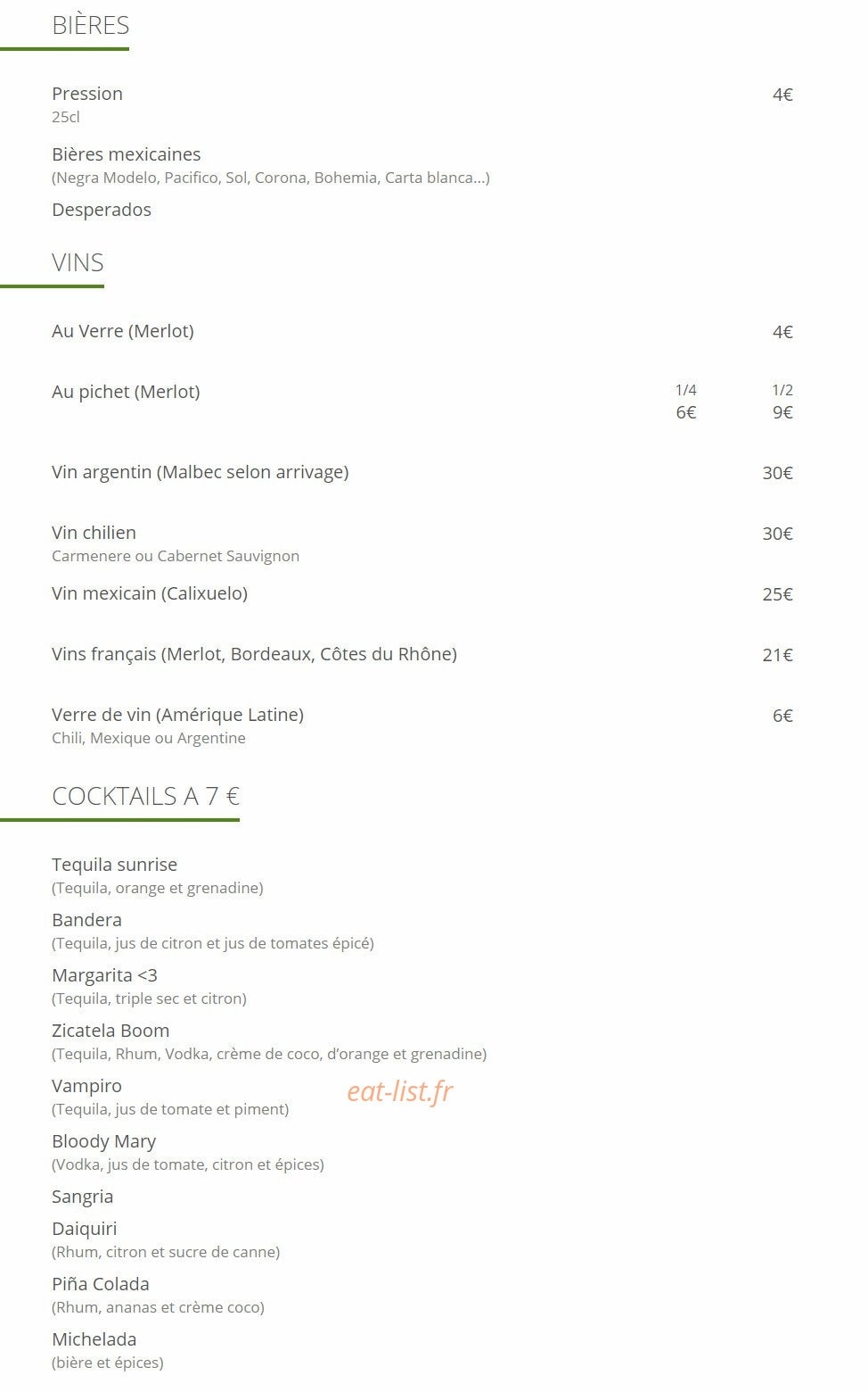 Zicatela — carte page 3