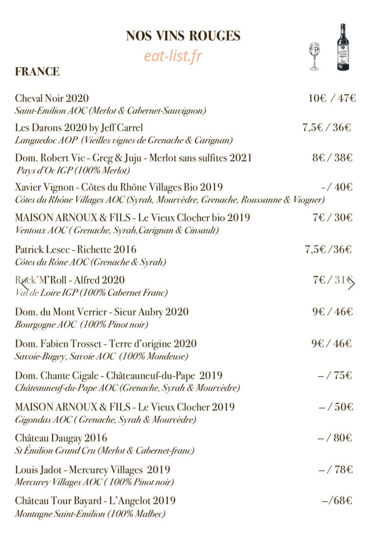 Adonis Wine — carte page 6