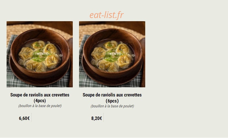 Ai's bento — carte page 3