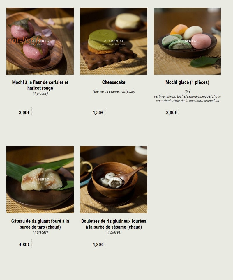 Ai's bento — carte page 8