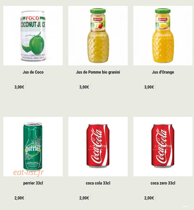 Ai's bento — carte page 6