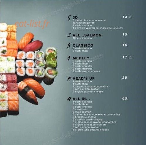 All in sushi — carte page 9