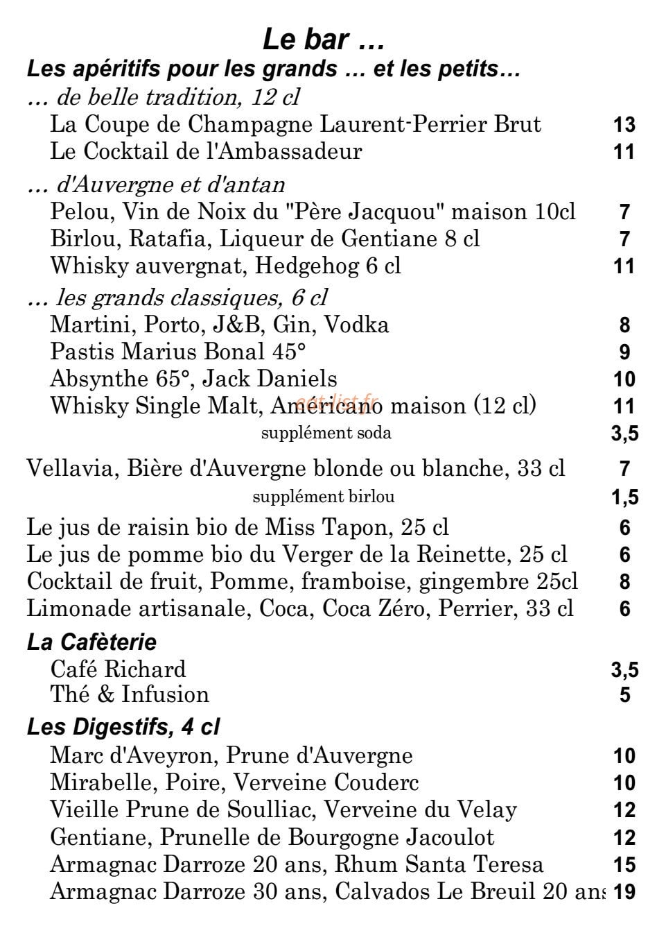 Ambassade d'Auvergne — carte page 11