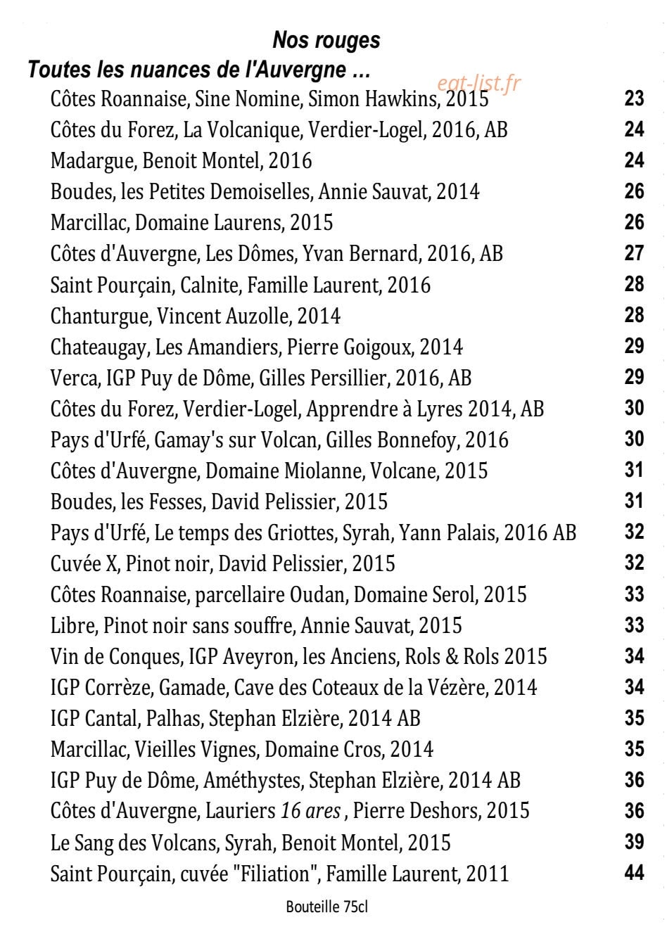 Ambassade d'Auvergne — carte page 6