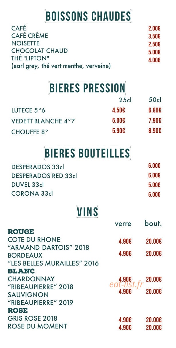 Banger Burger — carte page 5
